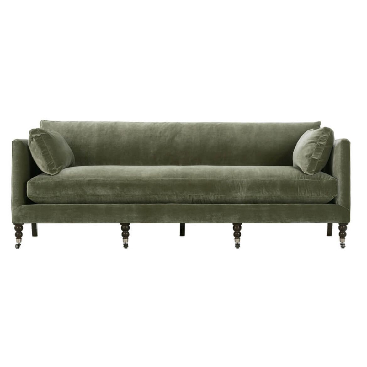 Picture of 90” Quick Ship Madeline Sofa - Antiqued Moss Velvet