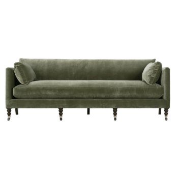 Picture of 90” Quick Ship Madeline Sofa - Antiqued Moss Velvet