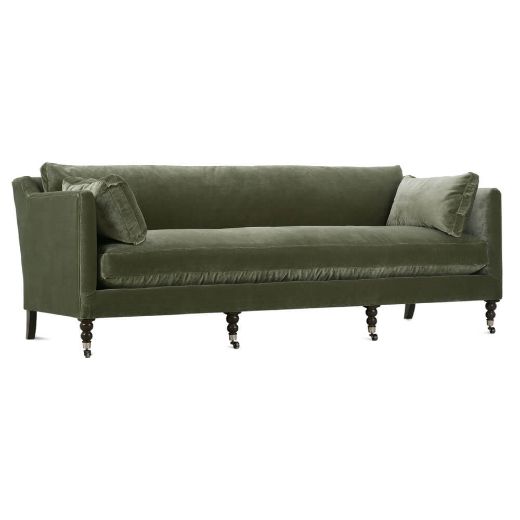 Picture of 90” Quick Ship Madeline Sofa - Antiqued Moss Velvet
