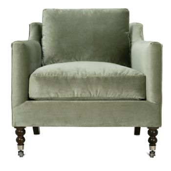 Picture of Quick Ship Madeline Chair - Antiqued Moss Velvet