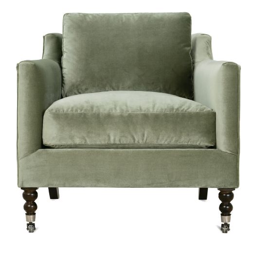 Picture of Quick Ship Madeline Chair - Antiqued Moss Velvet