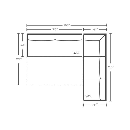 Picture of Sylvie Serenity Sleeper Sectional
