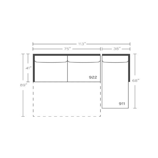 Picture of Sylvie Serenity Sleeper Sectional