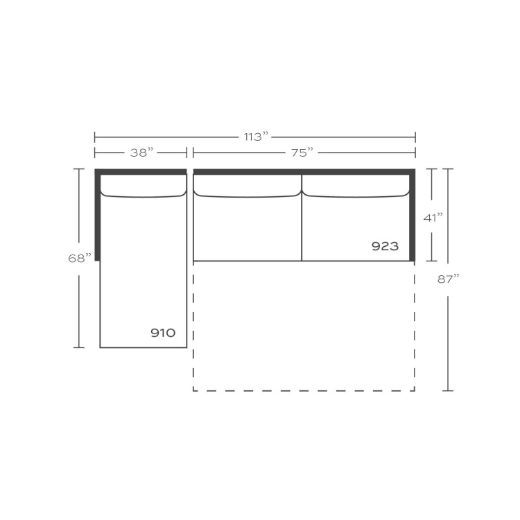 Picture of Sylvie Serenity Sleeper Sectional