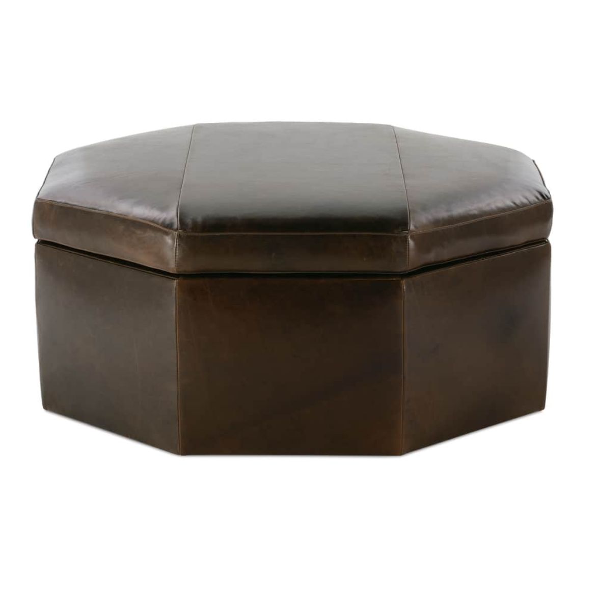 Picture of Othello 40" Octagon Leather Storage Ottoman