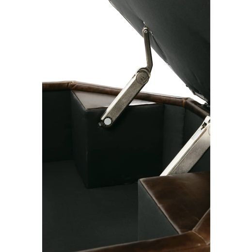 Picture of Othello 40" Octagon Leather Storage Ottoman