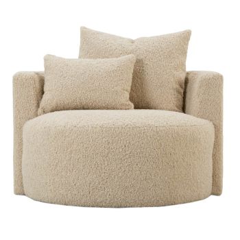 Picture of Neutral Boucle Leander Swivel Chair