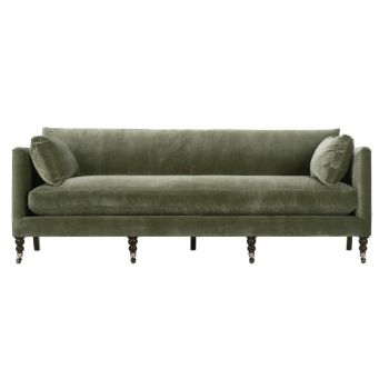 Picture of 90” Quick Ship Madeline Sofa - Antiqued Moss Velvet