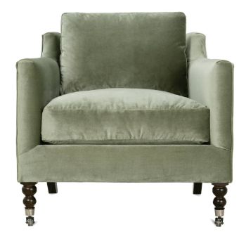 Picture of Quick Ship Madeline Chair - Antiqued Moss Velvet