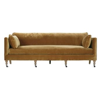 Picture of 90” Quick Ship Madeline Sofa - Antiqued Amber Velvet